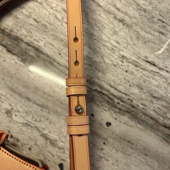 Dooney & Bourke 1975 Rebecca Red & Natural Leather Hobo Bag NWT - Picture 8 of 9